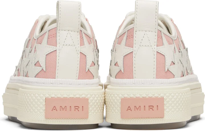AMIRI Pink & White Stars Court Low Sneakers - Image 2