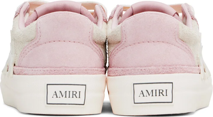 AMIRI Pink & White Sunset Skate Low Sneakers - Image 2