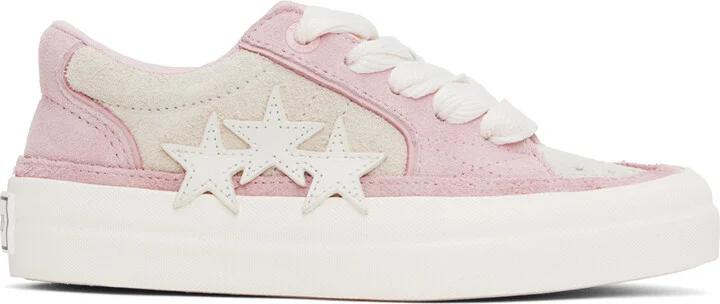 AMIRI Pink & White Sunset Skate Low Sneakers