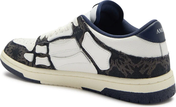 Amiri Quad Skel Panelled Leather Snekaers - Image 2