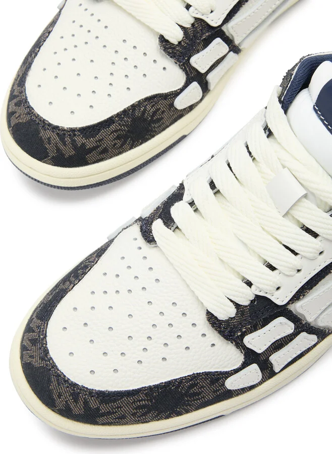 Amiri Quad Skel Panelled Leather Snekaers - Image 3