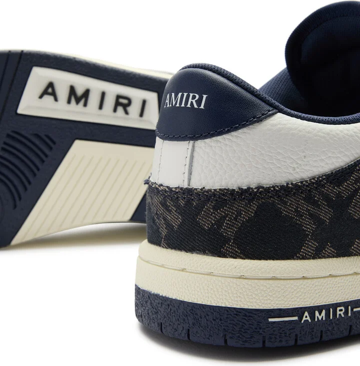 Amiri Quad Skel Panelled Leather Snekaers - Image 4