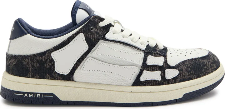 Amiri Quad Skel Panelled Leather Snekaers