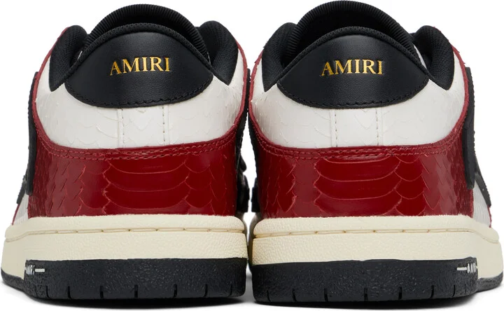 AMIRI Red & Black Snake Skel-Top Low Sneakers - Image 2