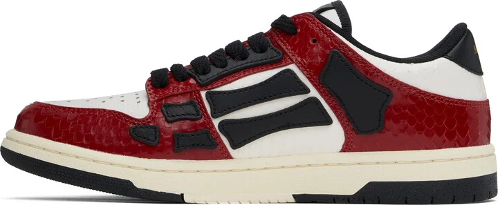 AMIRI Red & Black Snake Skel-Top Low Sneakers - Image 3