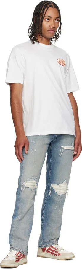 AMIRI Red & White Bandana Skel Top Low Sneakers - Image 5