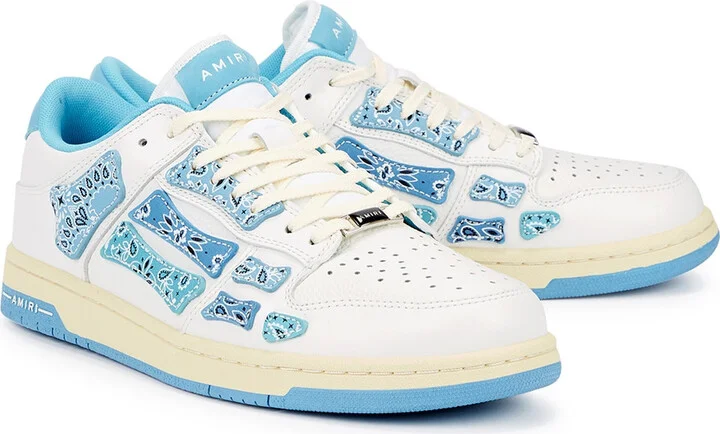 Amiri Skel Bandana-print Leather Low-top Sneakers - Image 2