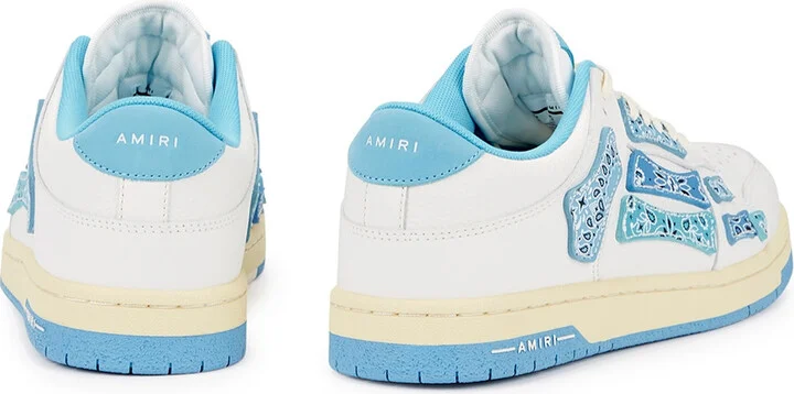 Amiri Skel Bandana-print Leather Low-top Sneakers - Image 3