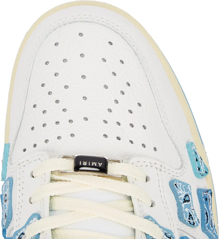 Amiri Skel Bandana-print Leather Low-top Sneakers - Image 4
