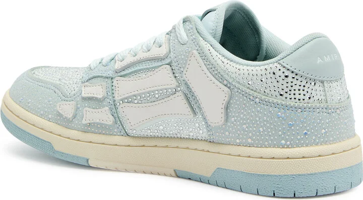 Amiri Skel Crystal-embellished Leather Sneakers - Image 2