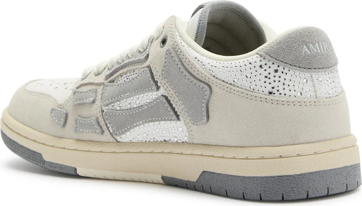 Amiri Skel Crystal-embellished Leather Sneakers - Image 2