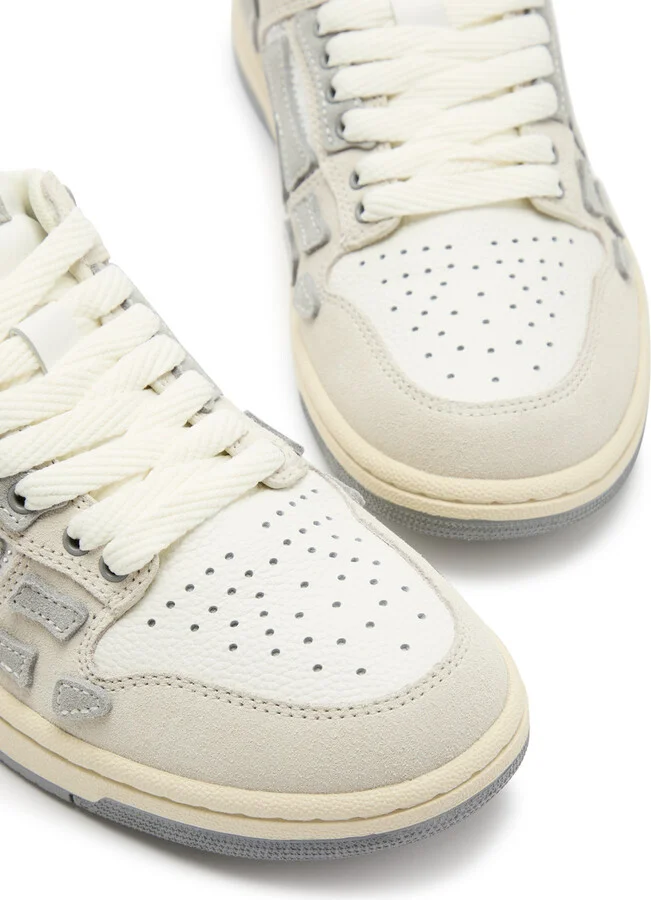 Amiri Skel Crystal-embellished Leather Sneakers - Image 3