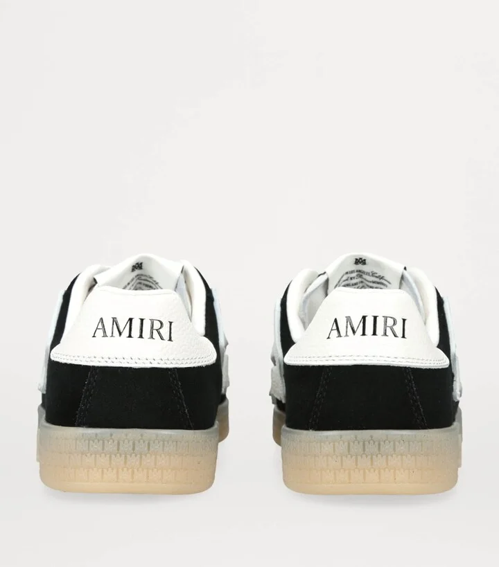 Amiri Suede Pacific Bones Low-Top Sneakers - Image 2