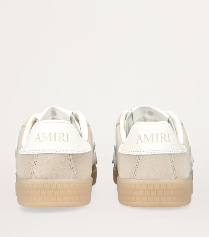 Amiri Suede Pacific Bones Low-Top Sneakers - Image 2