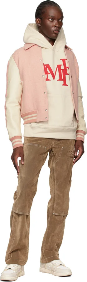 AMIRI Taupe & White Collegiate Skel Top Low Sneakers - Image 5