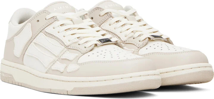 AMIRI White & Beige Skel-Top Low Sneakers - Image 4