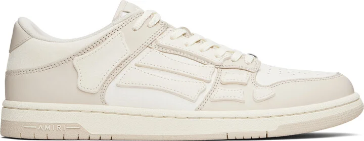 AMIRI White & Beige Skel Top Low Sneakers