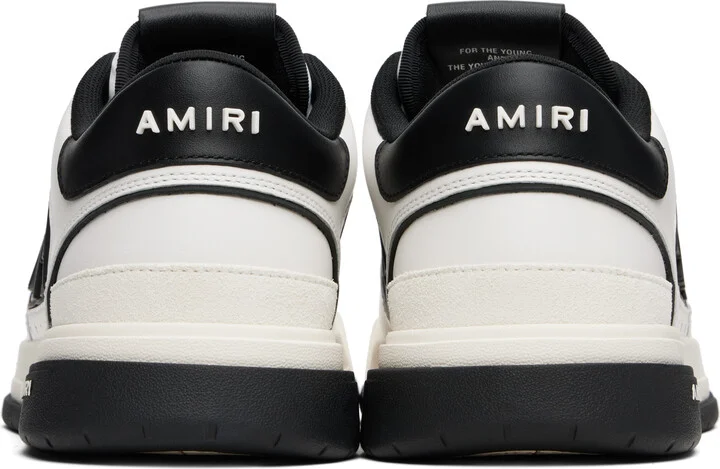 AMIRI White & Black Classic Low Sneakers - Image 2