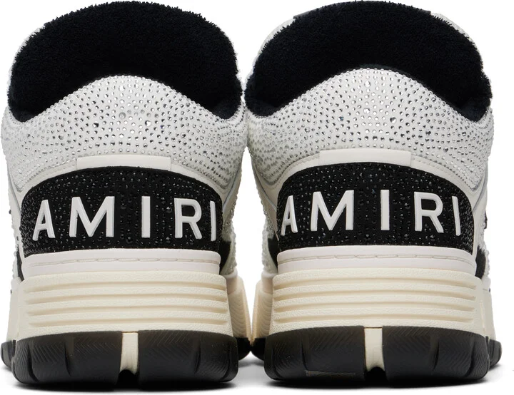 AMIRI White & Black Crystal MA-1 Sneakers - Image 2