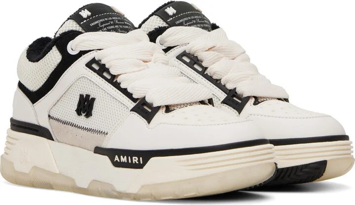 AMIRI White & Black MA-1 Sneakers - Image 4