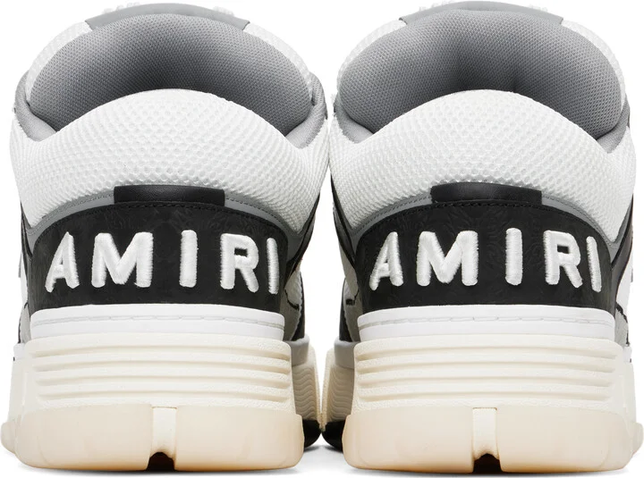 AMIRI White & Black MA Quad Debossed Nubuck MA-1 Sneakers - Image 2
