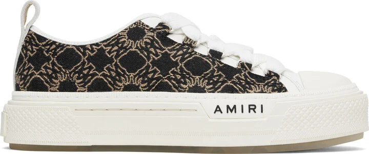 AMIRI White & Black MA Quad Jacquard Court Sneakers