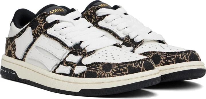 AMIRI White & Black MA Quad Skel Low Top Sneakers - Image 4