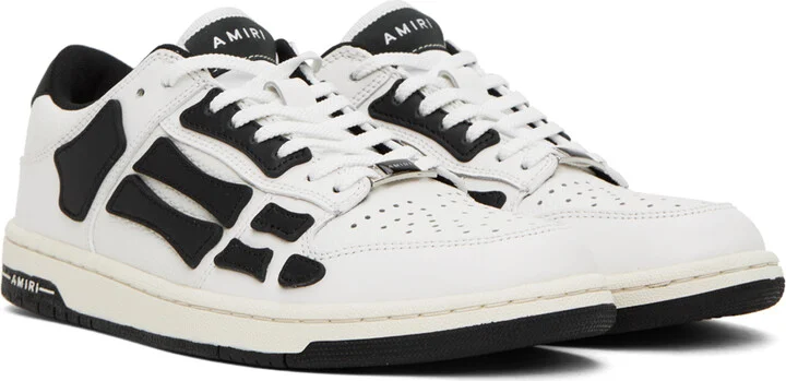 AMIRI White & Black Skel Top Low Sneakers - Image 4