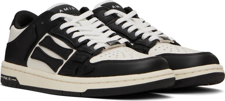 AMIRI White & Black Skel-Top Low Sneakers - Image 4