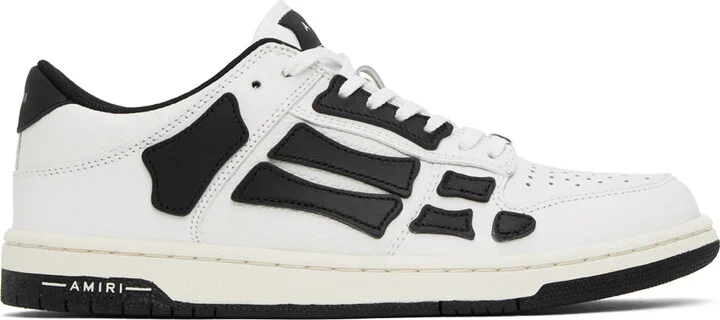 AMIRI White & Black Skel Top Low Sneakers