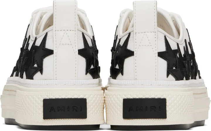 AMIRI White & Black Stars Court Low Sneakers - Image 2