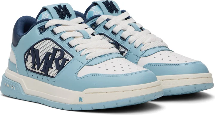 AMIRI White & Blue Classic Low Sneakers - Image 4