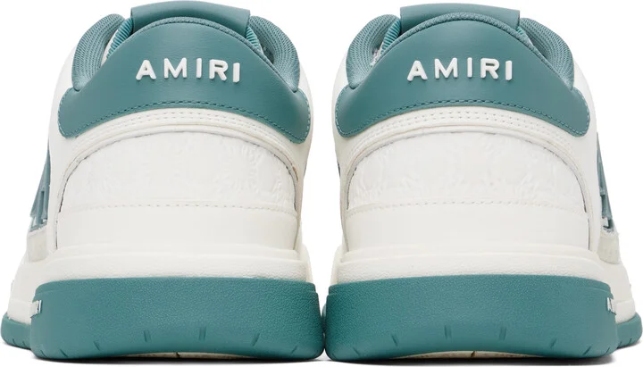 AMIRI White & Blue Classic Low Sneakers - Image 2