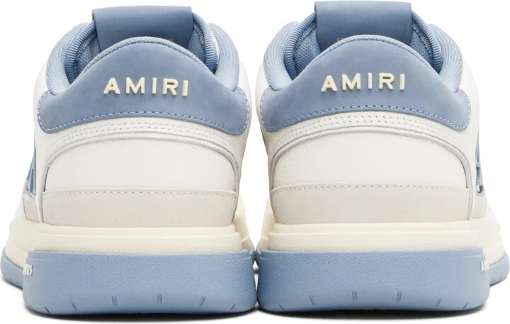 AMIRI White & Blue Classic Low Sneakers - Image 2