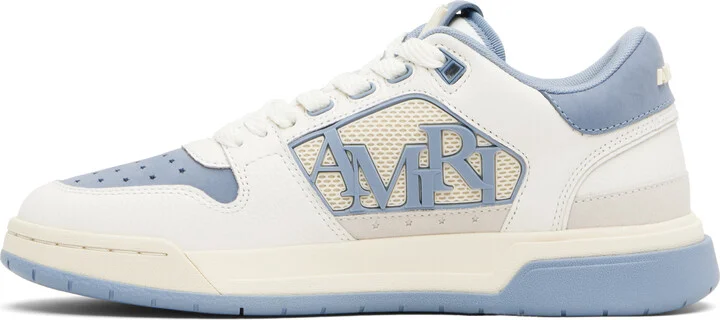 AMIRI White & Blue Classic Low Sneakers - Image 3