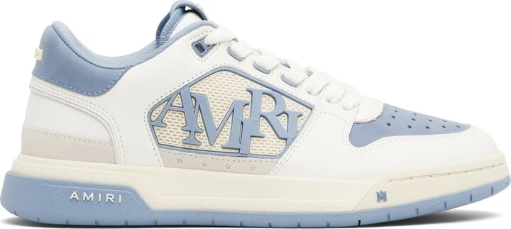AMIRI White & Blue Classic Low Sneakers