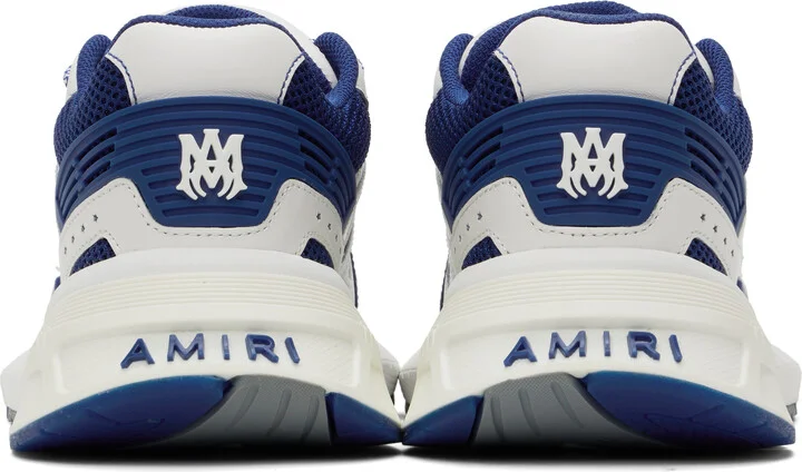 AMIRI White & Blue 'MA' Runner Sneakers - Image 2