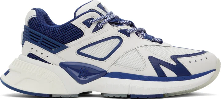 AMIRI White & Blue 'MA' Runner Sneakers