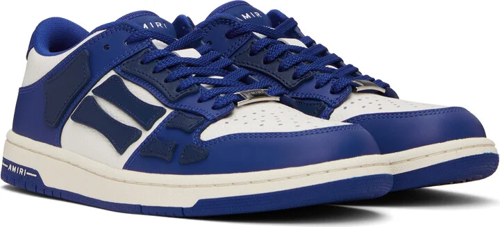 AMIRI White & Blue Skel-Top Low Sneakers - Image 4
