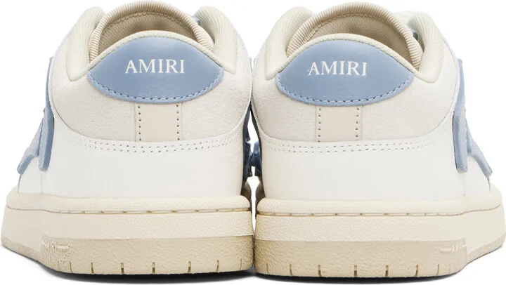 AMIRI White & Blue Skel Top Low Sneakers - Image 2