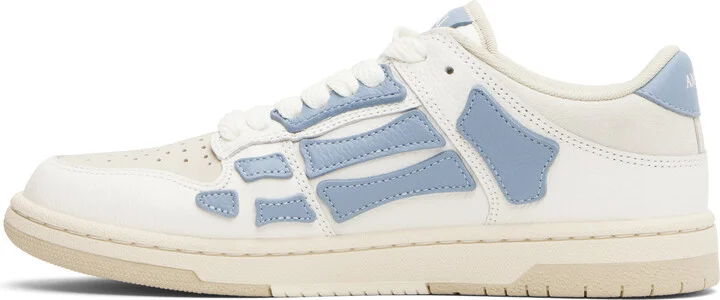 AMIRI White & Blue Skel Top Low Sneakers - Image 3