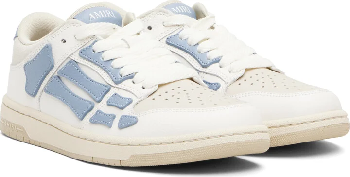 AMIRI White & Blue Skel Top Low Sneakers - Image 4