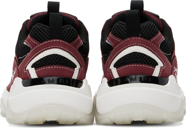 AMIRI White & Burgundy Bone Runner Sneakers - Image 2