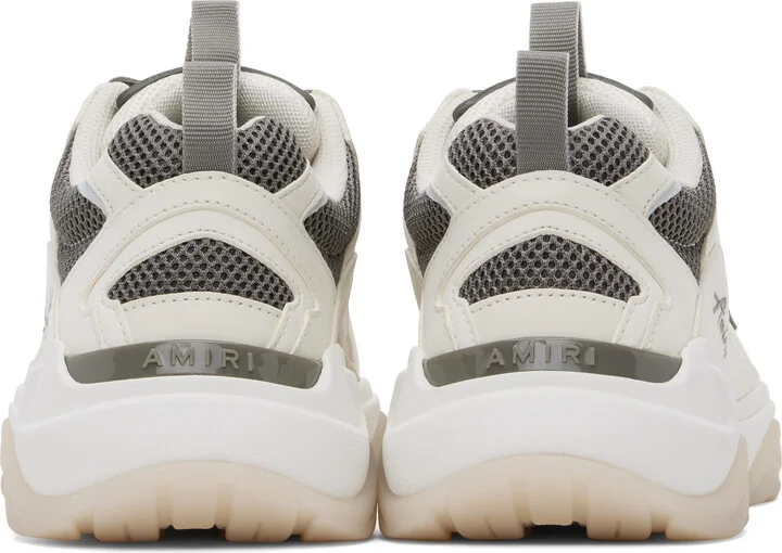 AMIRI White & Gray Bone Runner Sneakers - Image 2