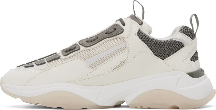 AMIRI White & Gray Bone Runner Sneakers - Image 3