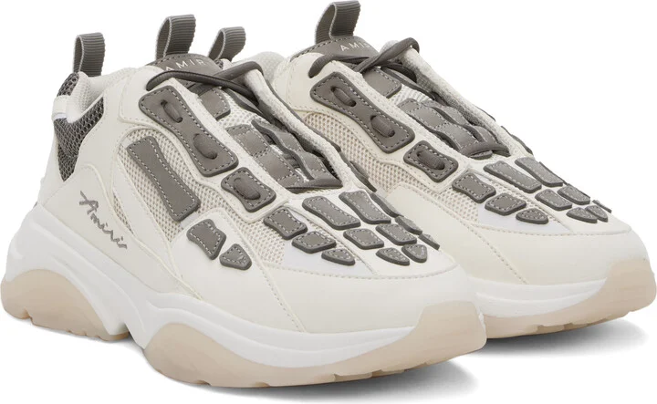 AMIRI White & Gray Bone Runner Sneakers - Image 4