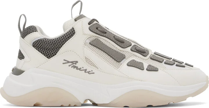 AMIRI White & Gray Bone Runner Sneakers