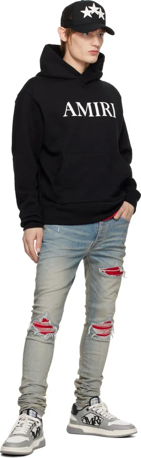 AMIRI White & Gray Classic Low Sneakers - Image 5