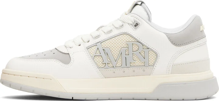 AMIRI White & Gray Classic Low Sneakers - Image 3