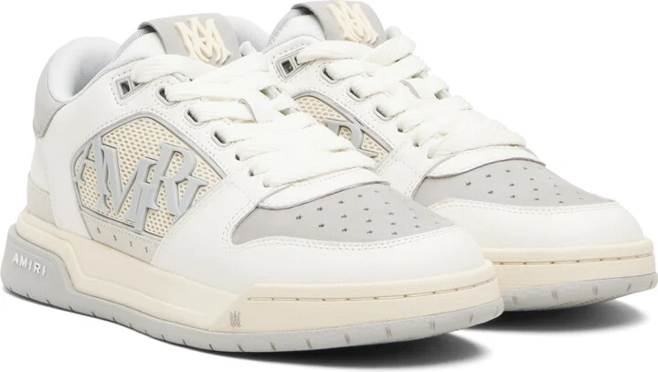 AMIRI White & Gray Classic Low Sneakers - Image 4